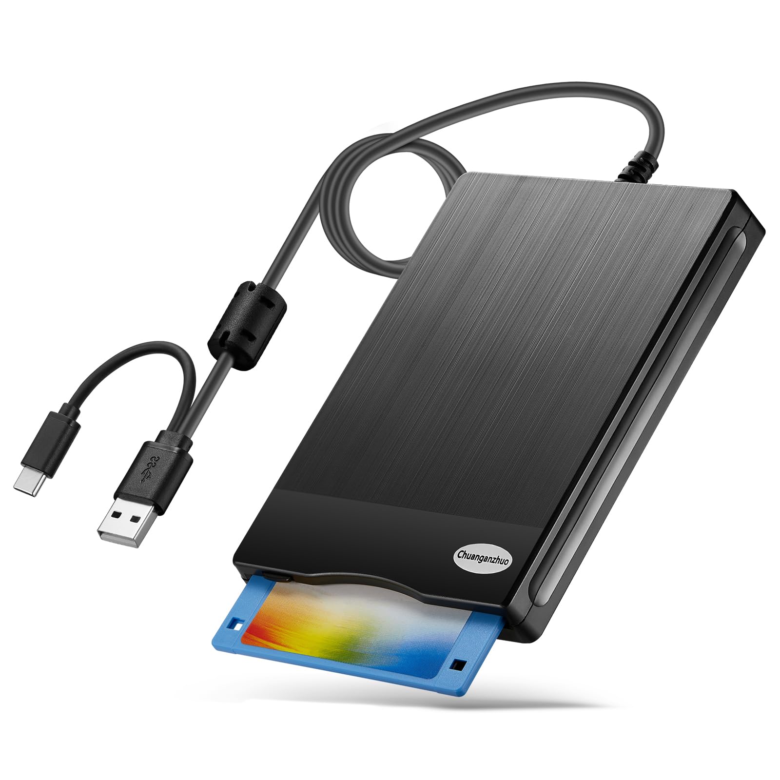 Floppy Disk Reader 3.5 Inch Usb Floppy Disk Drive External 3 1/2 Floppy Disc Reader Portable Floppy Diskette Drive Usb C For Pc